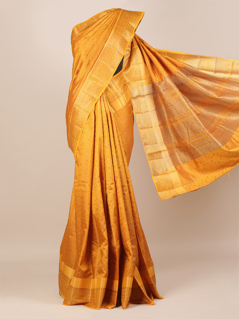 

Pothys Mustard Yellow Woven Design Saree