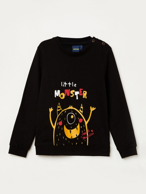 

Juniors by Lifestyle Boys Black Printed Sweatshirt