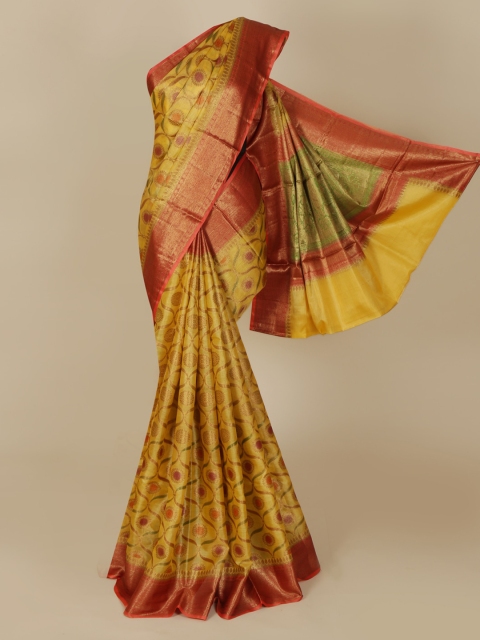 

Pothys Mustard Woven Design Saree