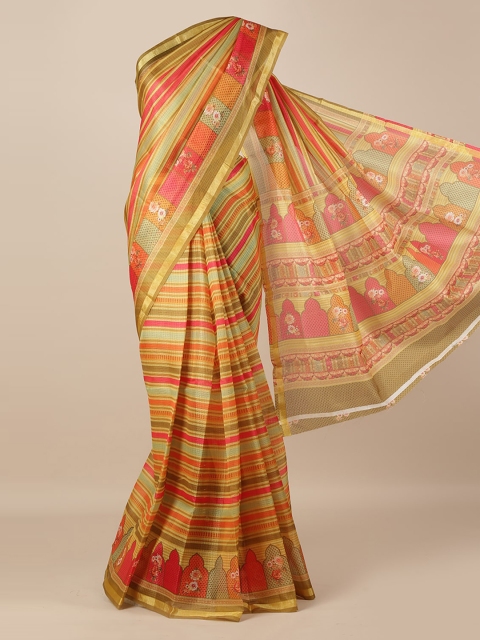 

Pothys Green Solid Saree