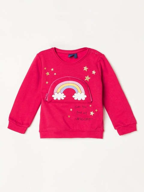 

Juniors by Lifestyle Girls Pink Printed Sweatshirt