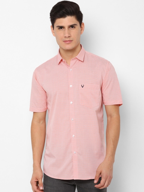 

Allen Solly Men Pink Slim Fit Printed Casual Shirt