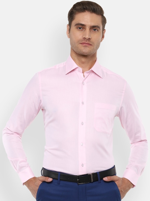 

Louis Philippe Men Pink Regular Fit Solid Pure Cotton Formal Shirt