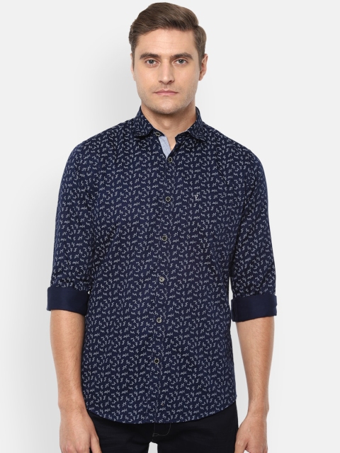 

Van Heusen Sport Men Navy Blue Slim Fit Printed Casual Shirt