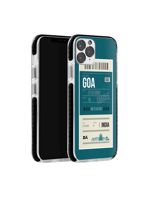 

DailyObjects Unisex Teal-Blue & White Goa City Tag Stride iPhone 11 Pro Back Case