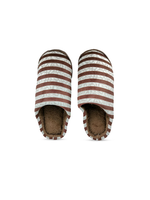 

Pampy Angel Men Brown & Grey Striped Room Slippers