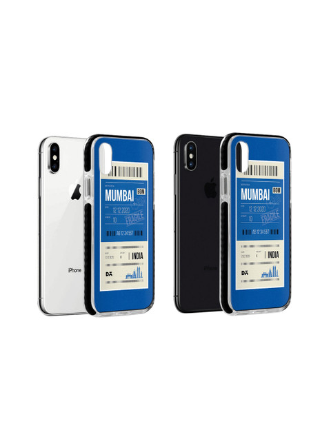 

DailyObjects Blue & White Mumbai City Tag Stride Printed iPhone X Case Cover