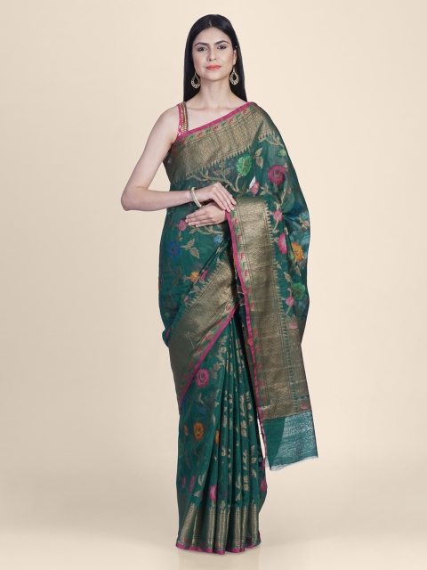 

Kasat Green Woven Design Saree