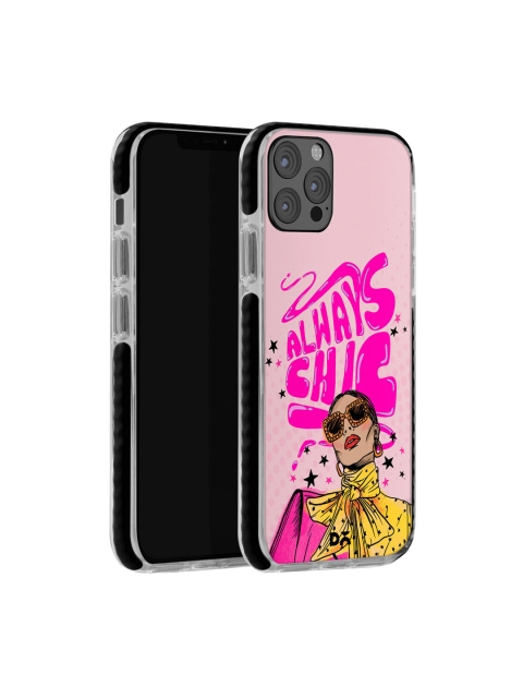 

DailyObjects Pink & Yellow Always Chic Stride iPhone 12 Pro Back Cover
