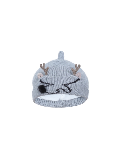 

FabSeasons Boys Grey Self Design Beanie