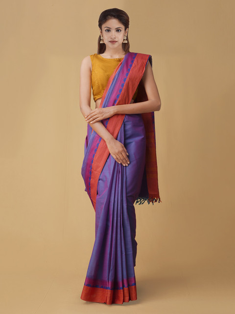 

Unnati Silks Violet Woven Design Uppada Saree