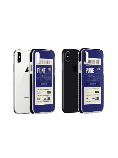 

DailyObjects Men Blue & Beige Pune City Tag iPhone XS Stride Cover