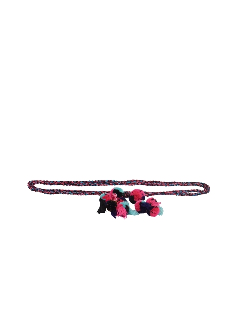 

Diwaah Women Black & Blue Woven-Design Handmade Belt