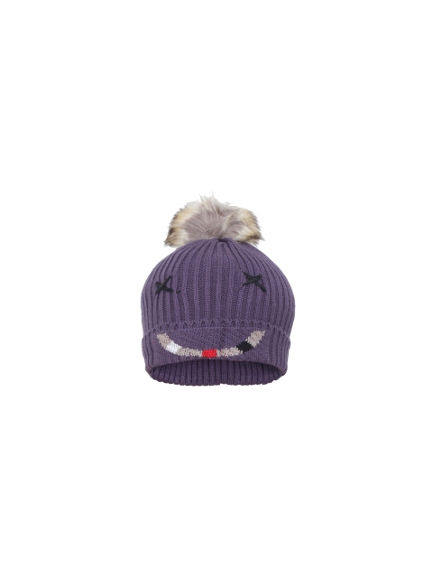 

FabSeasons Girls Purple Self Design Beanie