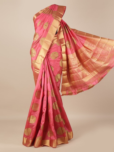 

Pothys Pink & Gold Woven Design Saree