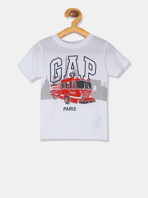 

GAP Toddler Boy White Short Sleeve Graphic T-Shirt