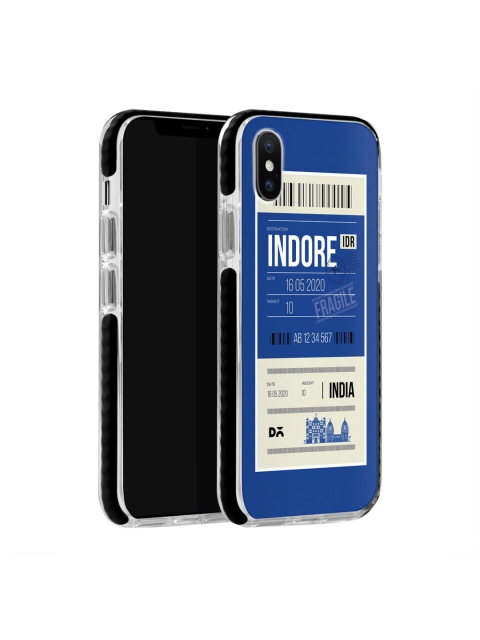 

DailyObjects Blue & Off-White Indore City Tag Stride iPhone XS Max Back Cover