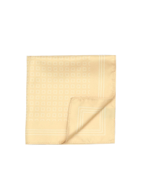 

Arrow Men Yellow Printed Square Pocket