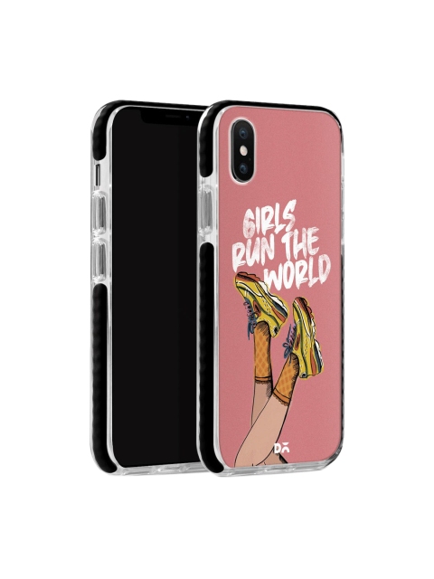 

DailyObjects Pink & White Girls Run The World iPhone XS Max Case Cover