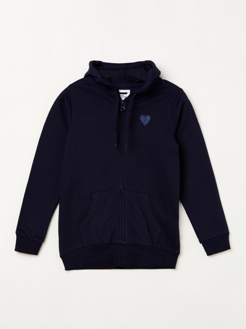 

Fame Forever by Lifestyle Girls Navy Blue Solid Sweatshirt