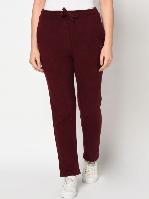 

METTLE Women Maroon Solid Track Pants