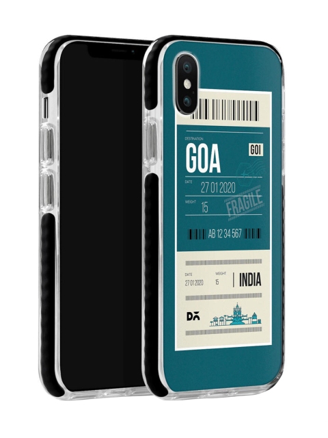 

DailyObjects Teal Blue & White Goa City Tag iPhone XS Stride Case Cover
