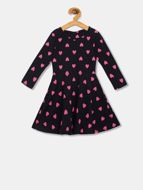 

The Childrens Place Girls Black Printed A-Line Dress