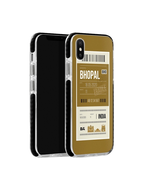 

DailyObjects Olive-Green & White Bhopal City Tag iPhone XS Stride Case Cover