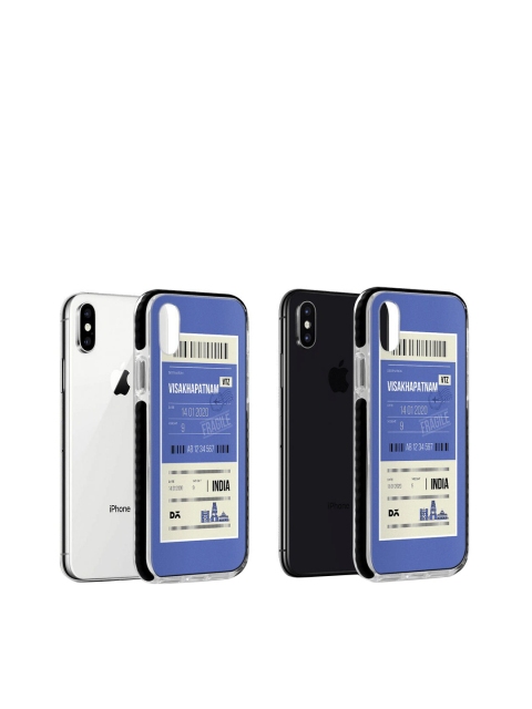 

DailyObjects Blue & White Visakhapatnam City Tag Print Multi-Layer Protection iPhone XS Max Mobile Back Cover