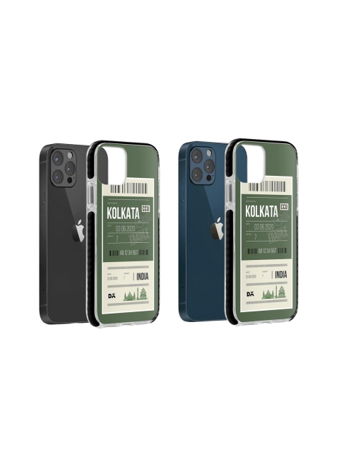 

DailyObjects Men Green & Beige Kolkata City Tag iPhone 12 Pro Stride Cover