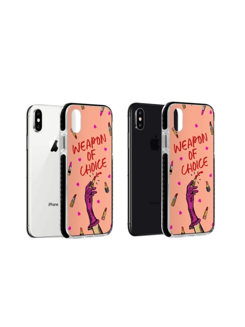 

DailyObjects Pink Weapon of Choice Stride Multi-Layer Protection iPhone Xs Mobile Back Cover