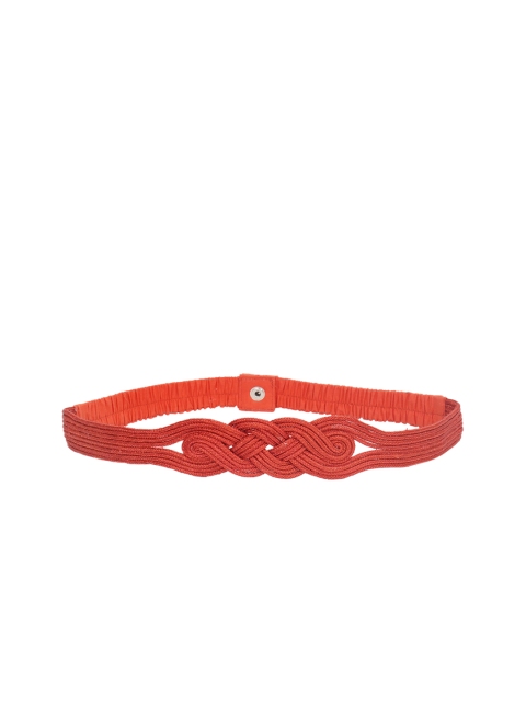 

Diwaah Women Red Solid Woven Design Belt