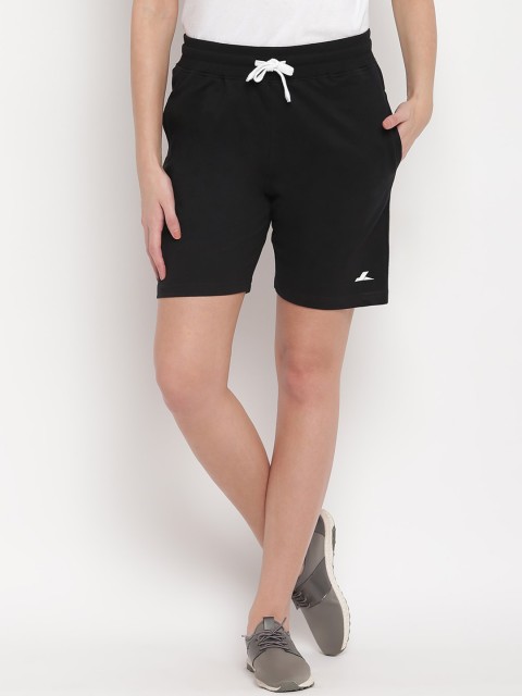 

SPARROWHAWK Women Black Solid Regular Shorts