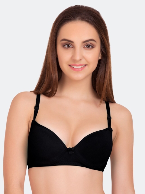 

Tweens Women Black Solid Heavily Padded Underwired T-Shirt Bra-TW-91704-BLK-30C