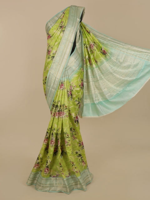 

Pothys Green Colourblocked Saree