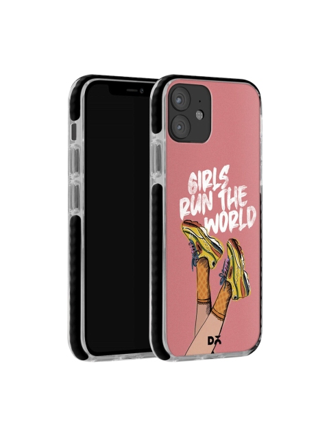 

DailyObjects Pink & White Girls Run The World Stride iPhone 12 Cover