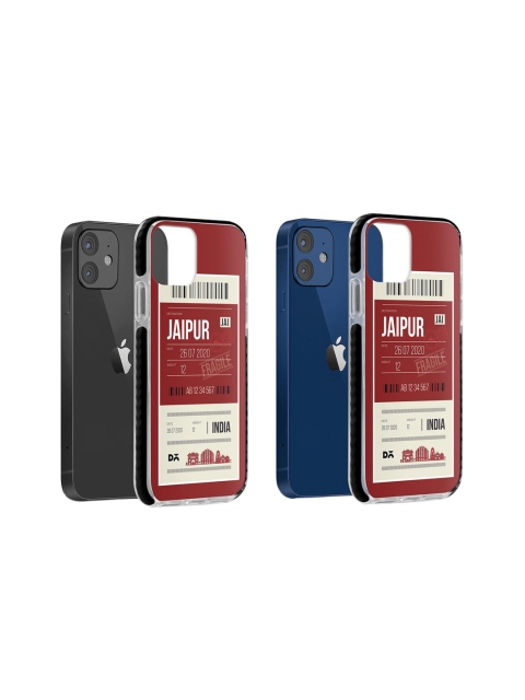 

DailyObjects Red & White Jaipur City Tag Stride Printed iPhone 12 Case Cover