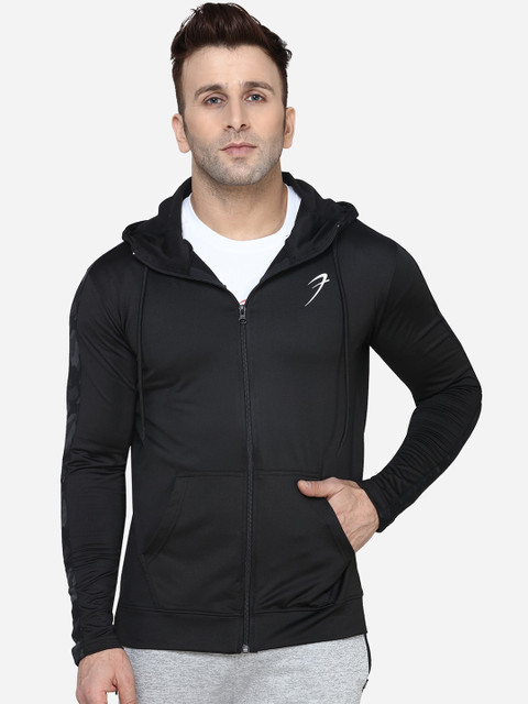 

FUAARK Men Black Solid Lightweight Sporty Jacket