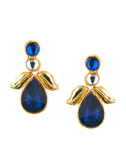

E2O Blue Gold Plated Handcrafted Contemporary Drop Earrings