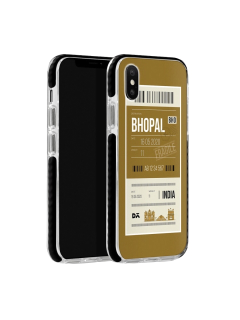 

DailyObjects Brown & White Bhopal City Tag iPhone XS Max Stride Case Cover