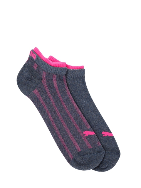 

Puma Women Blue Solid Ankle Length Socks