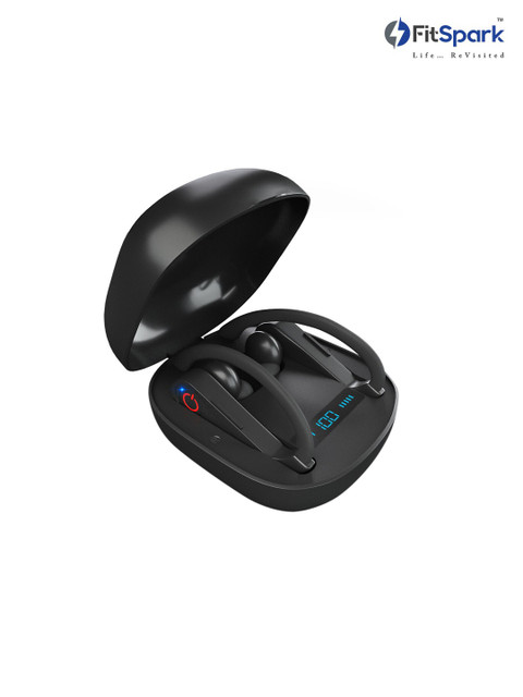 

FitSpark Unisex Black Vortex True Wireless Earbuds with Hi-Fidelity Sound & Mic