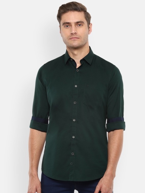 

Van Heusen Sport Men Green Slim Fit Solid Casual Shirt