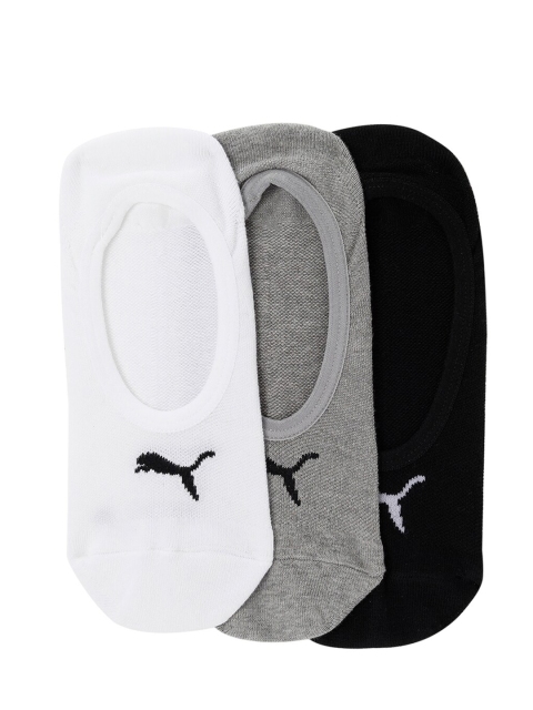 

Puma Unisex Pack Of 3 Black & White Solid Shoe Liners 910960274