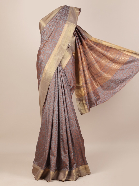 

Pothys Grey Woven Design Jute Silk Saree