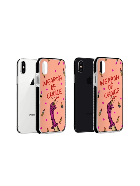 

DailyObjects Peach & Red Weapon of Choice iPhone X Stride Case Cover