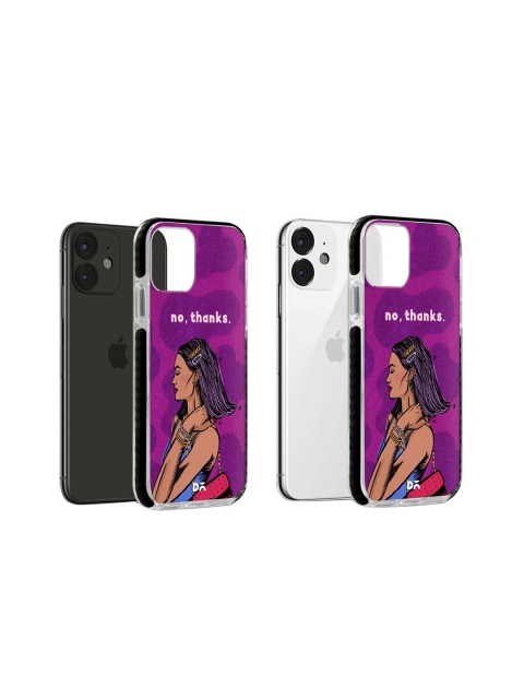 

DailyObjects Purple & Beige No Thanks Stride Printed iPhone 11 Back Cover