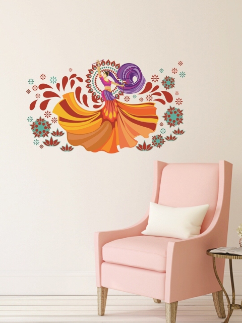 

WALLSTICK Orange & Maroon Abstract Large Vinyl Sticker