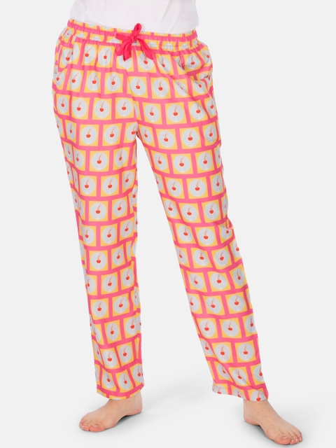 

Smugglerz Women Pink Printed Lounge Pant