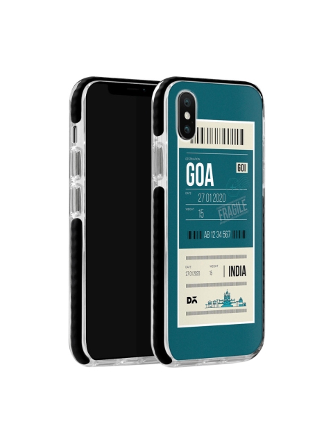 

DailyObjects Teal Green & Silver-Toned Goa City Tag Stride iPhone 12 Pro Back Cover